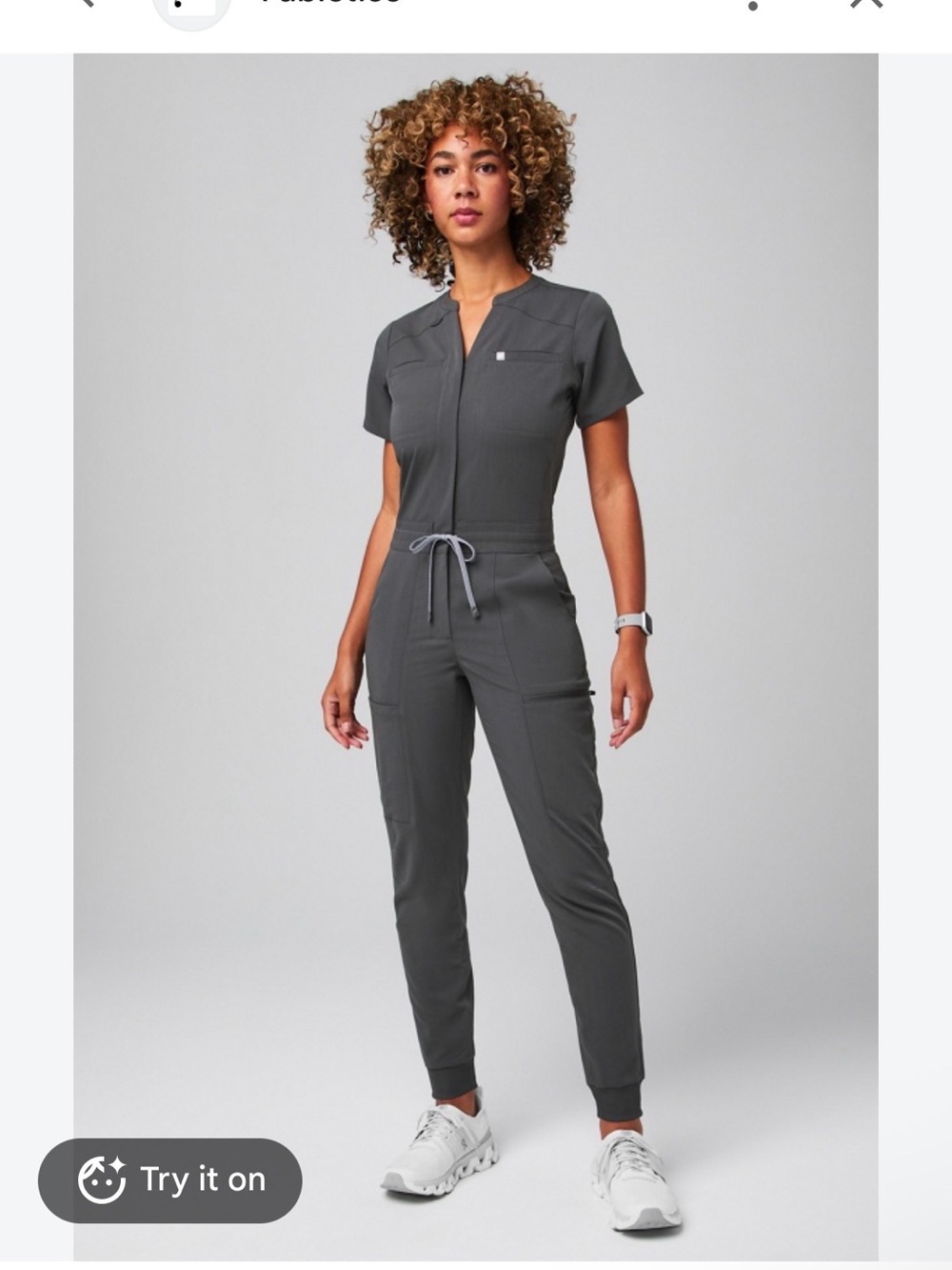 Women's Gray fabletics Jumpsuit - Modern Stretch Fit
